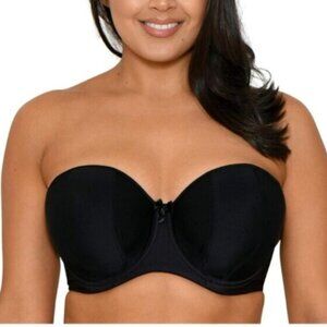Curvy Kate Luxe Strapless Fancy Dressy Bra Black size 34 E (DD)